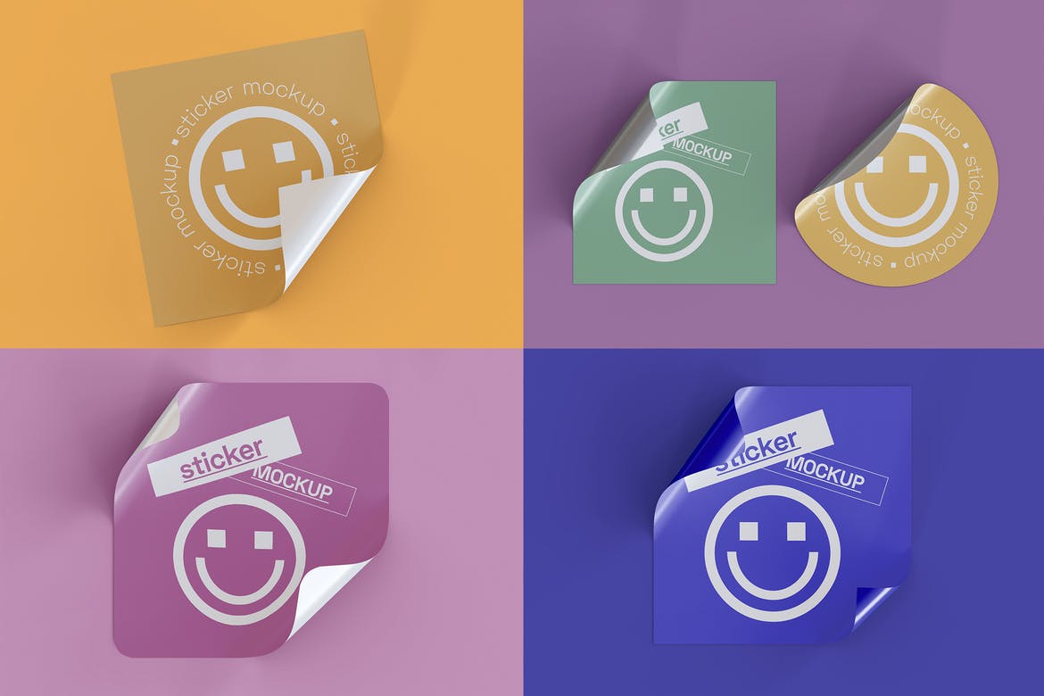 Premium Sticker Printing | Custom Stickers Online | Sticker Mockup